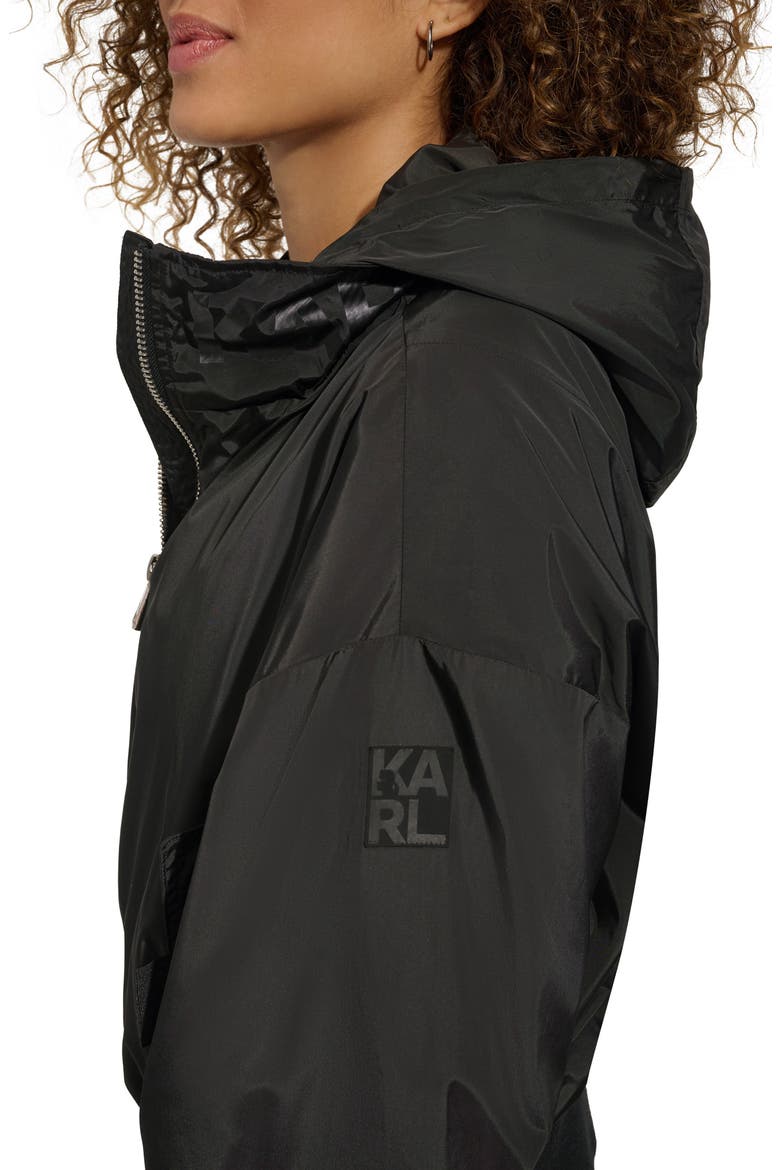 Logo Collar Bomber Jacket, Alternate, color, BLACK