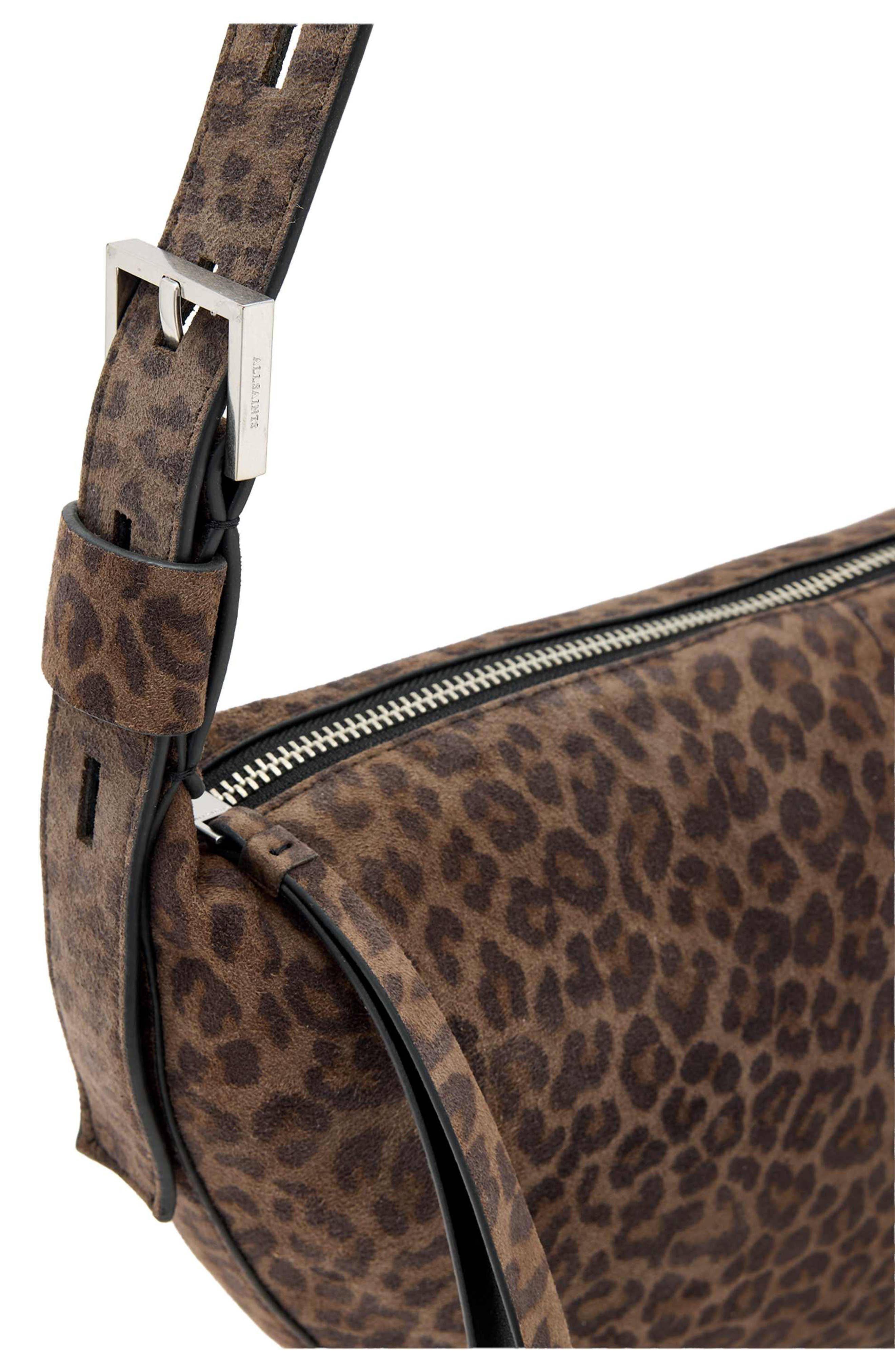 AllSaints Half Moon Leather Shoulder Bag (Women) | Nordstrom