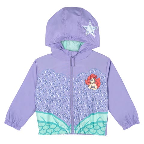 The Little Mermaid Princess Ariel Cosplay Hooded Windbreaker Jacket (Toddler)