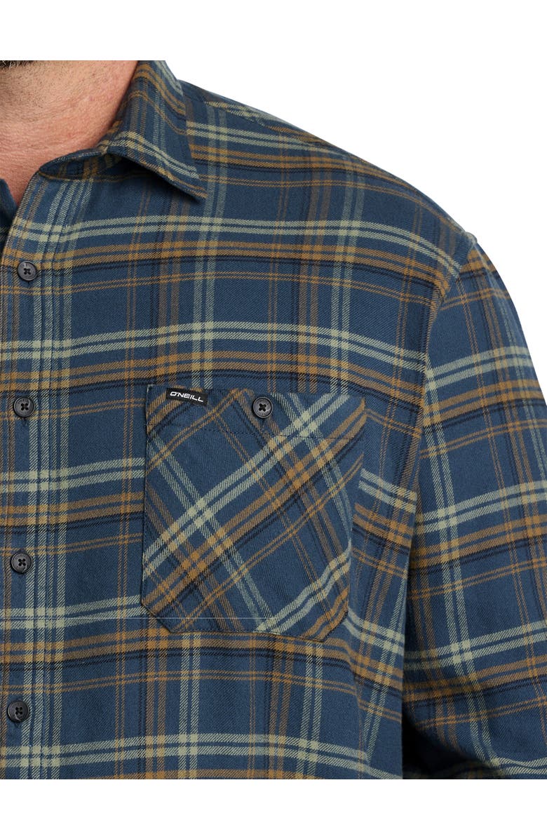 O'Neill Big & Tall Redmond Plaid Stretch Flannel Sport Shirt, Alternate, color, 