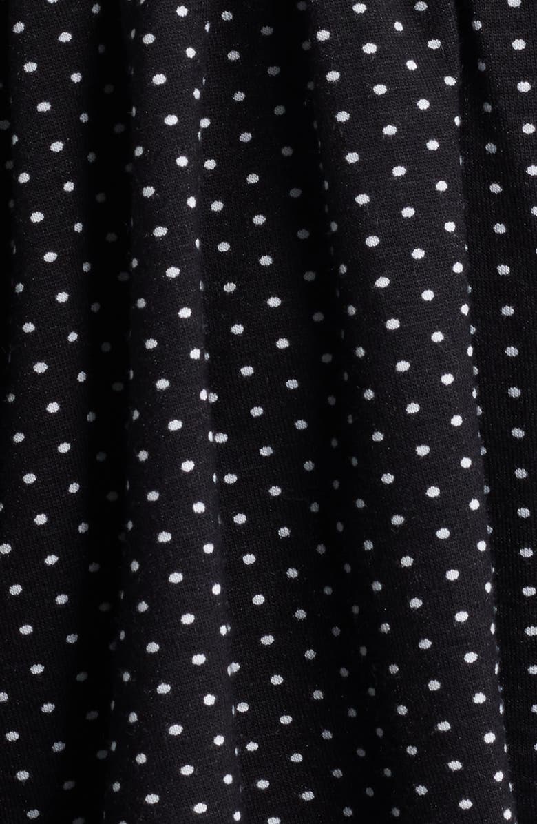 Loveappella Polka Dot Peplum Top, Alternate, color, Black