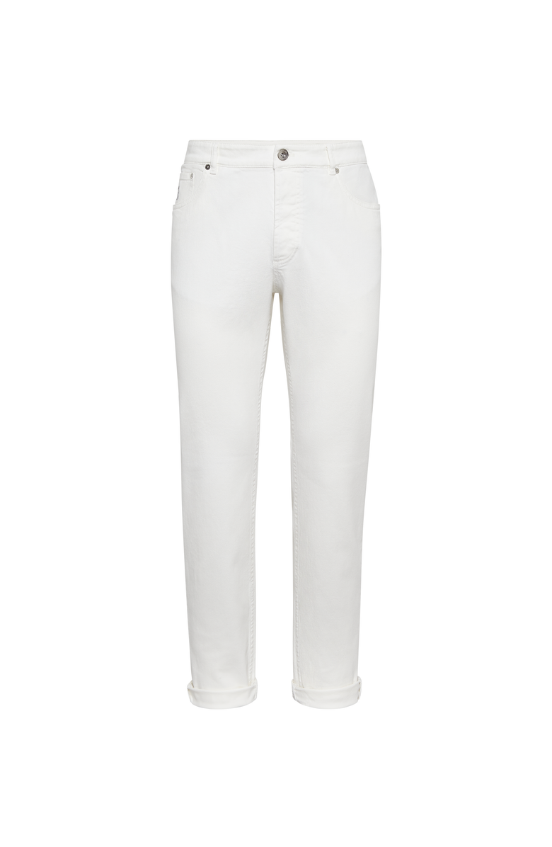 Brunello Cucinelli Comfort denim trousers, Main, color, Snow