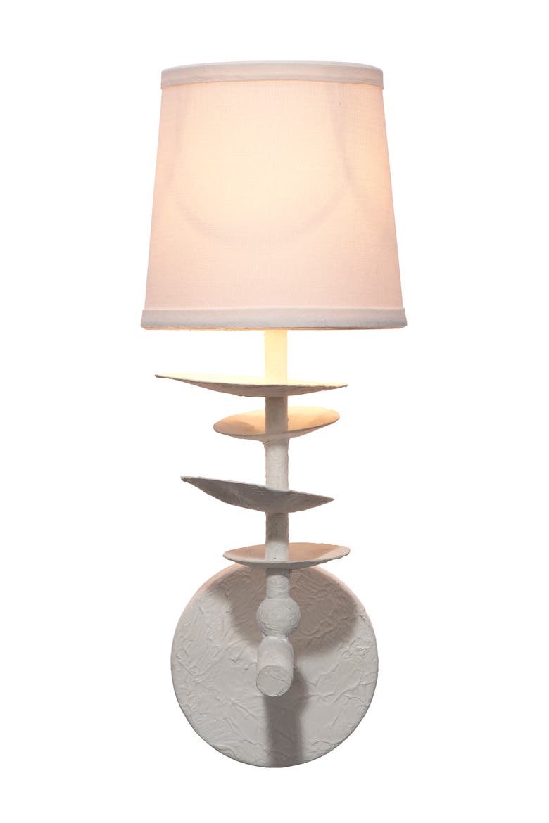 Petal 1-Light Wall Sconce, Alternate, color, White