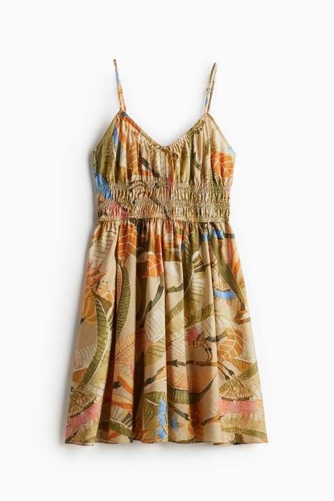 Smocked Strappy Dress