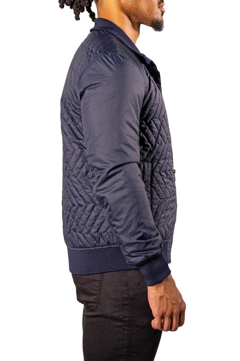 Puffycomb Quilted Bomber Jacket, Alternate, color, BLUE