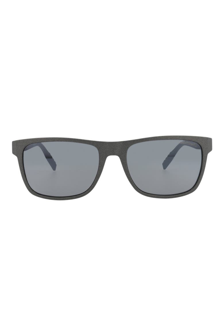 56mm Square Sunglasses, Main, color, GREY BLACK SILVER
