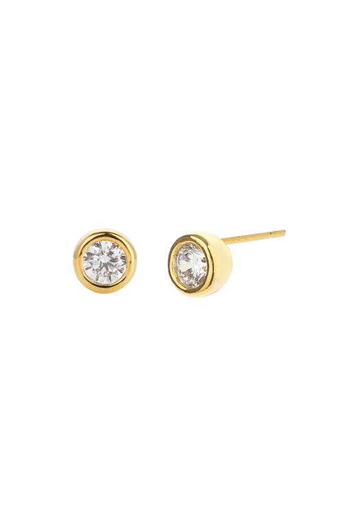 Bearfruit Jewelry Sterling Silver 18k Gold Plated Margot Stud Earrings Crystal Minimal at Nordstrom