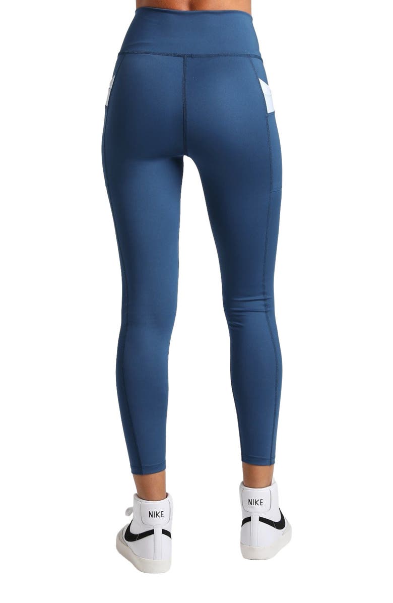 Losano High Rise Criss Cross Pocket Legging, Alternate, color, Midnight/Seamist