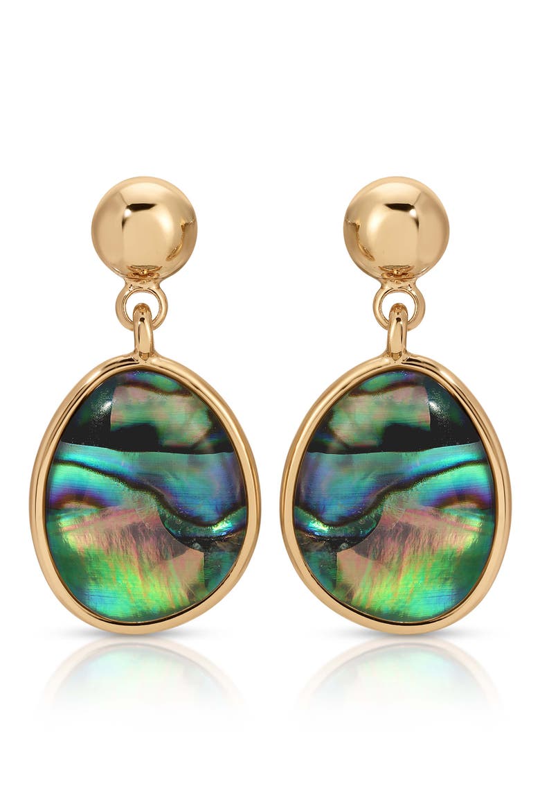 Abalone Orb Drop Earrings, Main, color, ABALONE