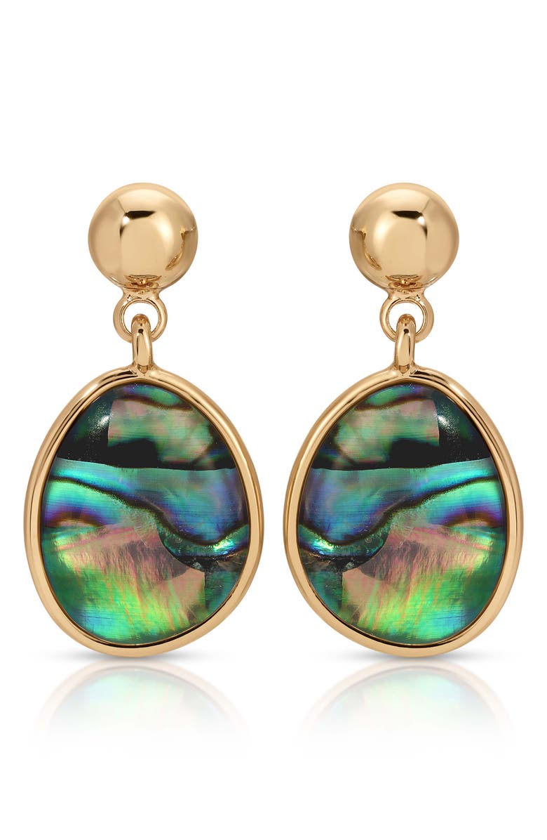 Ettika Abalone Orb Drop Earrings, Main, color, Abalone
