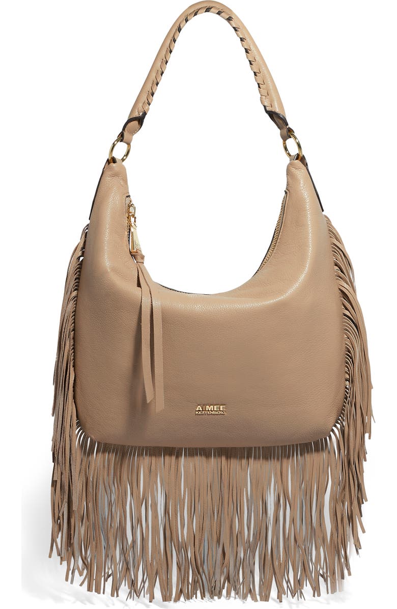 AIMEE Fringe Benefits Hobo Bag, Alternate, color, Oat