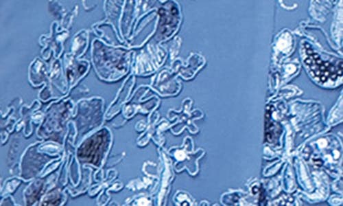 ALEX EVENINGS ALEX EVENINGS FLORAL EMBROIDERED MOCK TWO-PIECE DRESS