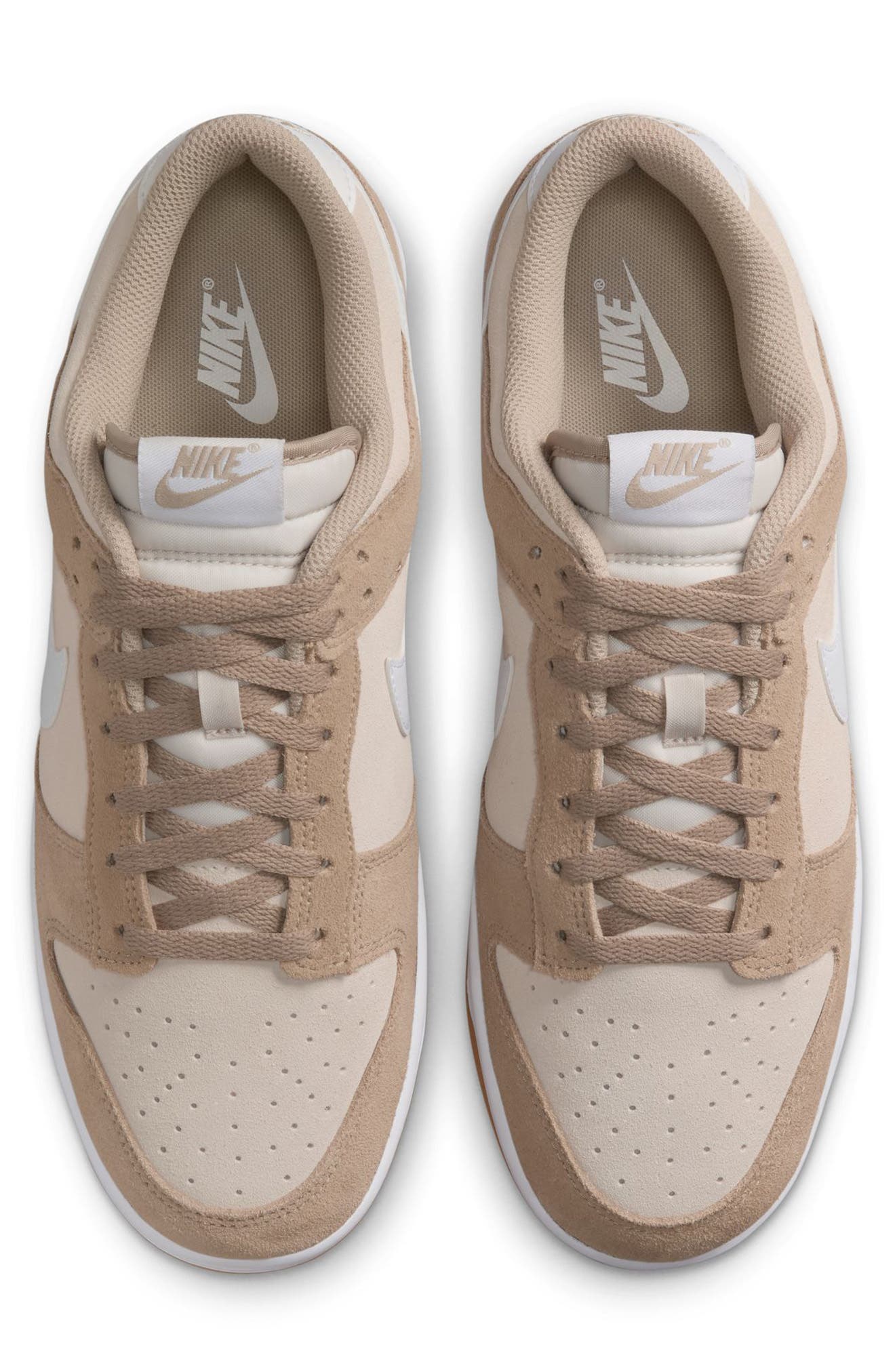 Nike Dunk Low Retro Basketball Sneaker, Alternate, color, Ivory/ White/ Orewood Burn