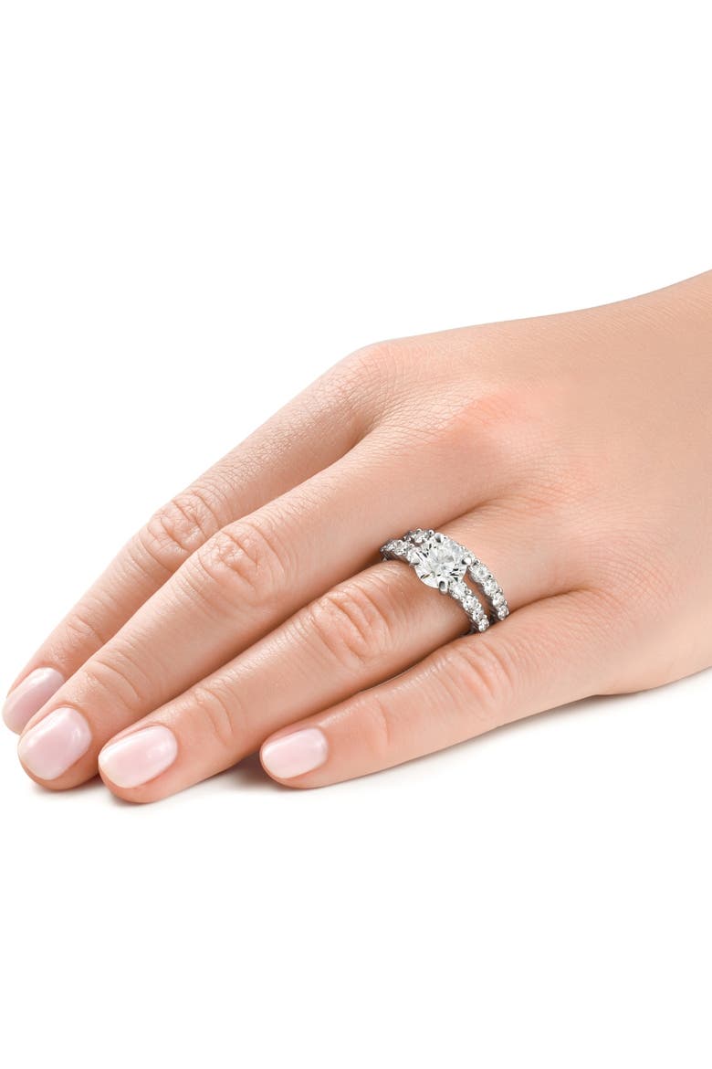 Certified 3 6/8ct Diamond Engagement Wedding Ring Set 14k Gold Lab Grown, Alternate, color, 14k White Gold