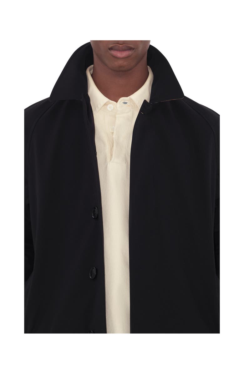 Burberry Short Camden Heritage Car Coat, Alternate, color, Black