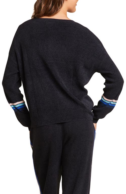 Barefoot Dreams Cozychic® Ultra Lite® Stripe Pullover In Black Multi
