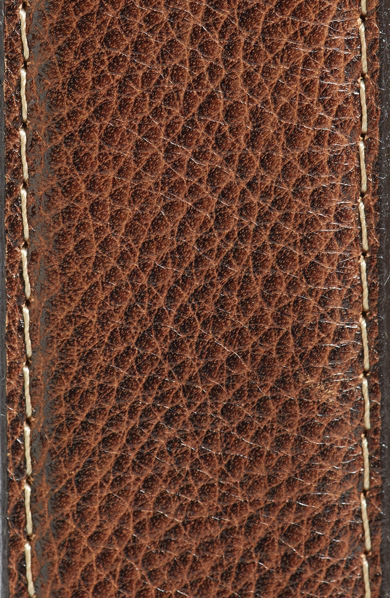 Torino Belts Glazed Leather Belt, Alternate, color, Brown