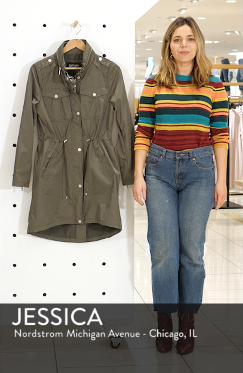Badgley Mischka Water Repellent Anorak with Stowaway Hood, sales video thumbnail