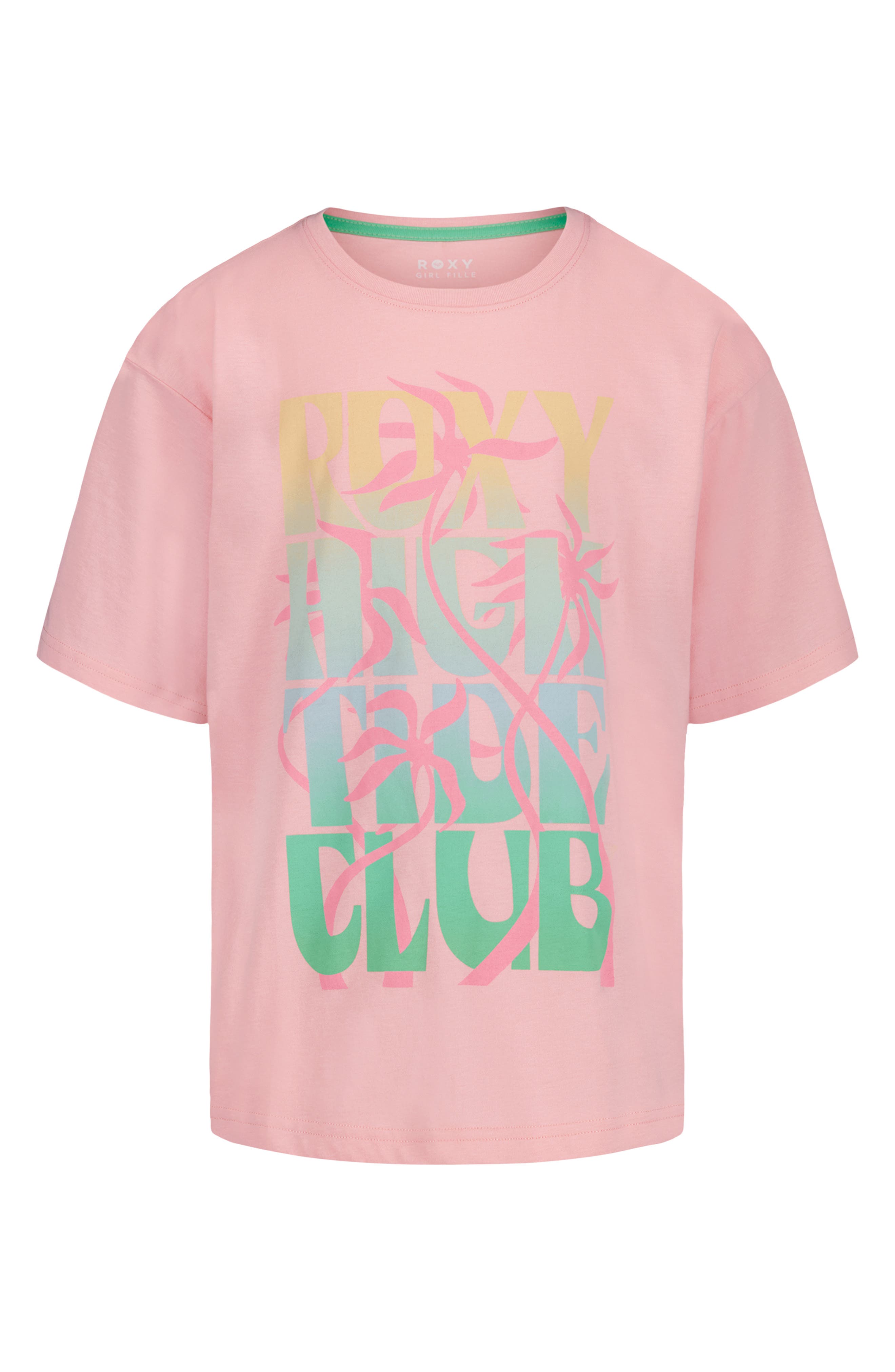 Roxy Kids' High Tide Oversize Cotton Graphic T-Shirt
