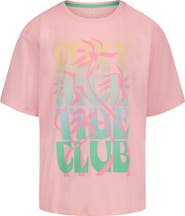 Roxy Kids' High Tide Oversize Cotton Graphic T-Shirt