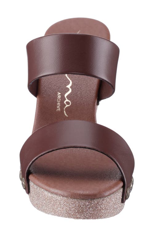 Nina Vegas Platform Slide Sandal In Coffee
