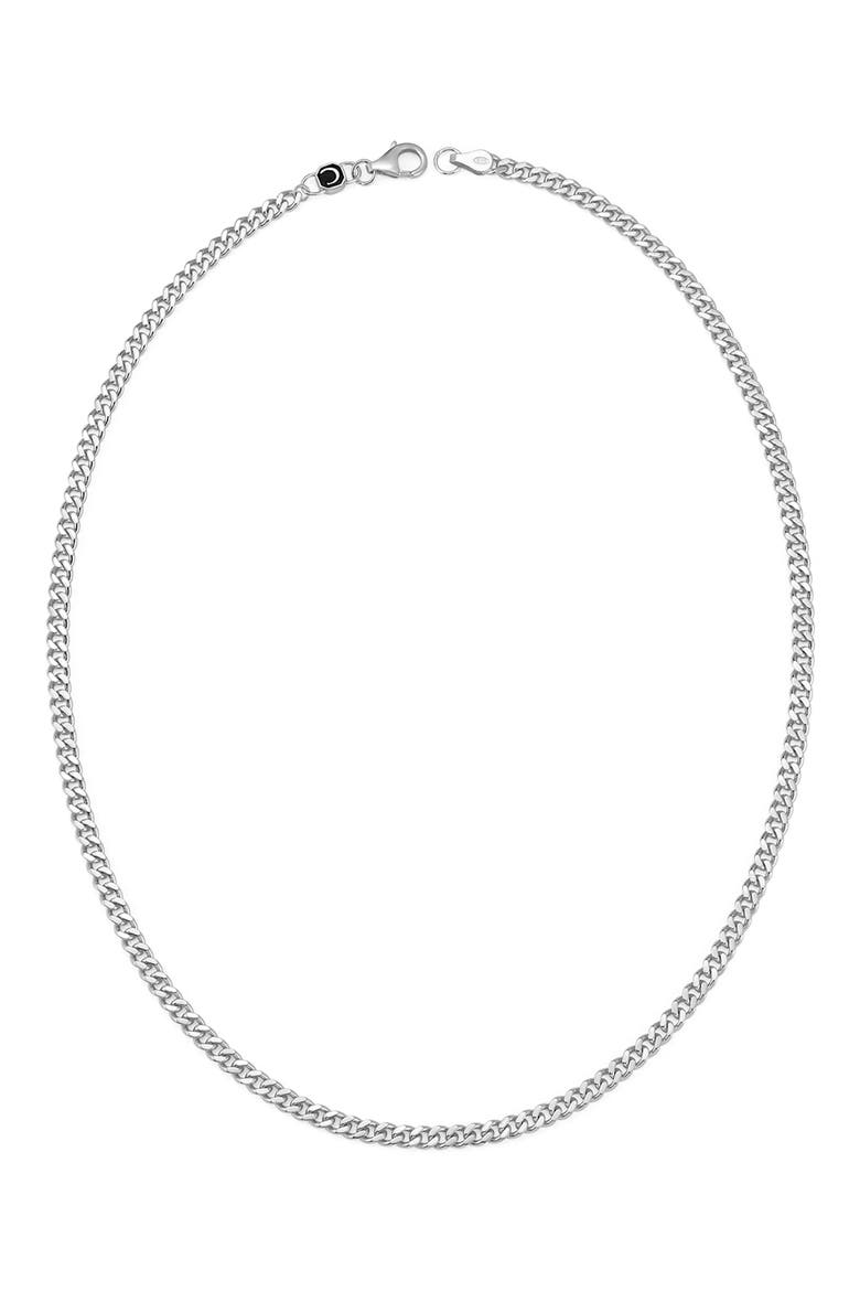 Men's Curb Link Necklace, Main, color, PLATINUM