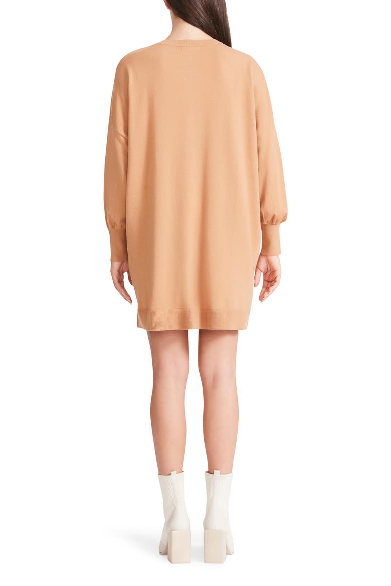 Olivia Long Sleeve Sweater Minidress, Alternate, color, CAMEL