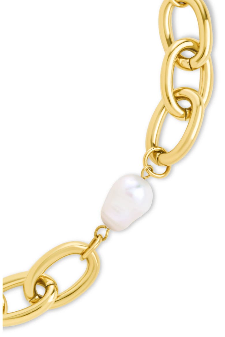 Tess Cultured Pearl Chain Bracelet, Alternate, color, GOLD