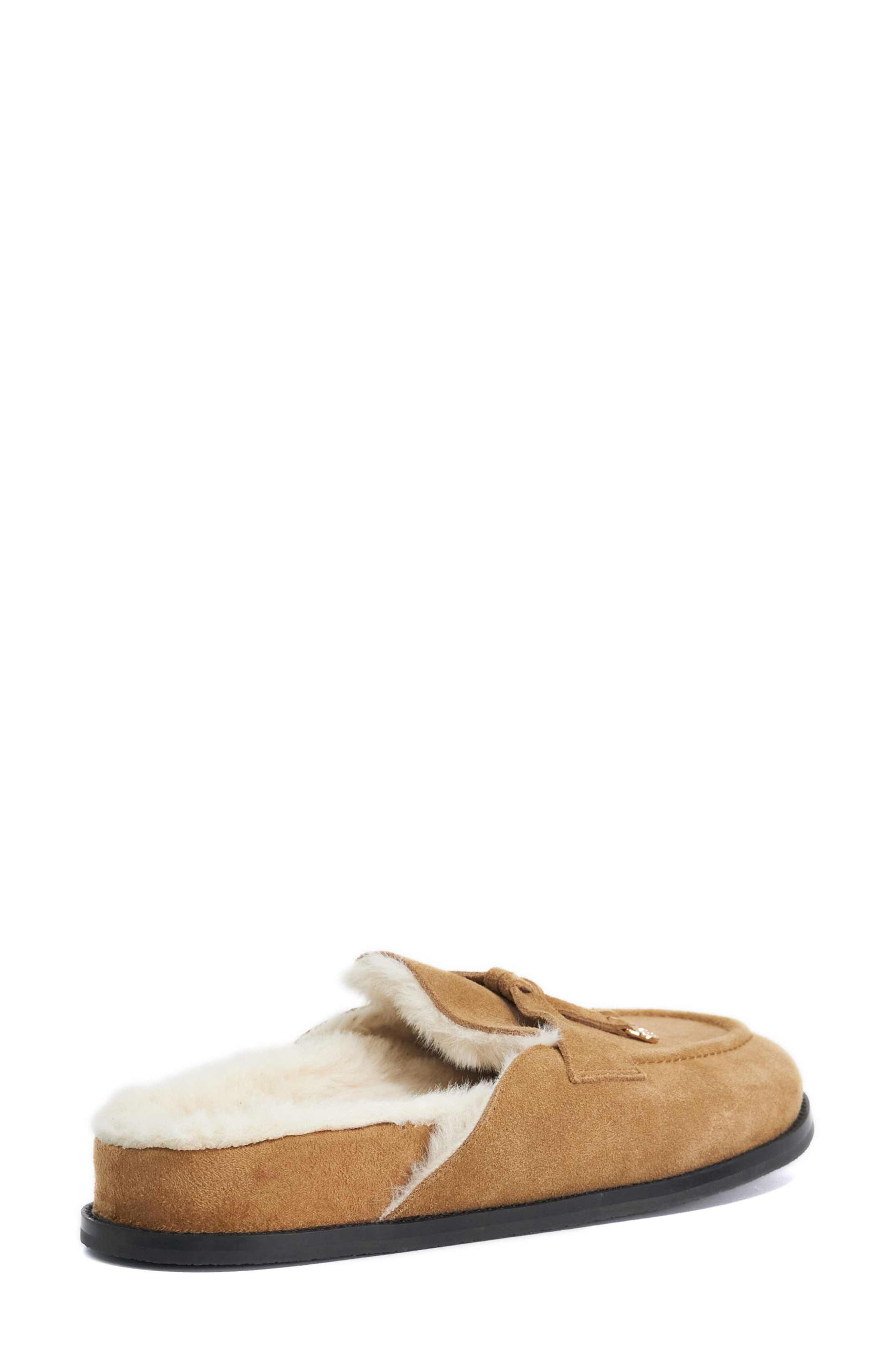 Gravitas Leather Faux Fur Lined Mule, Alternate, color, TAN