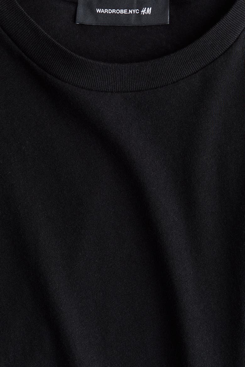 Long-sleeved Cotton Top, Alternate, color, Black