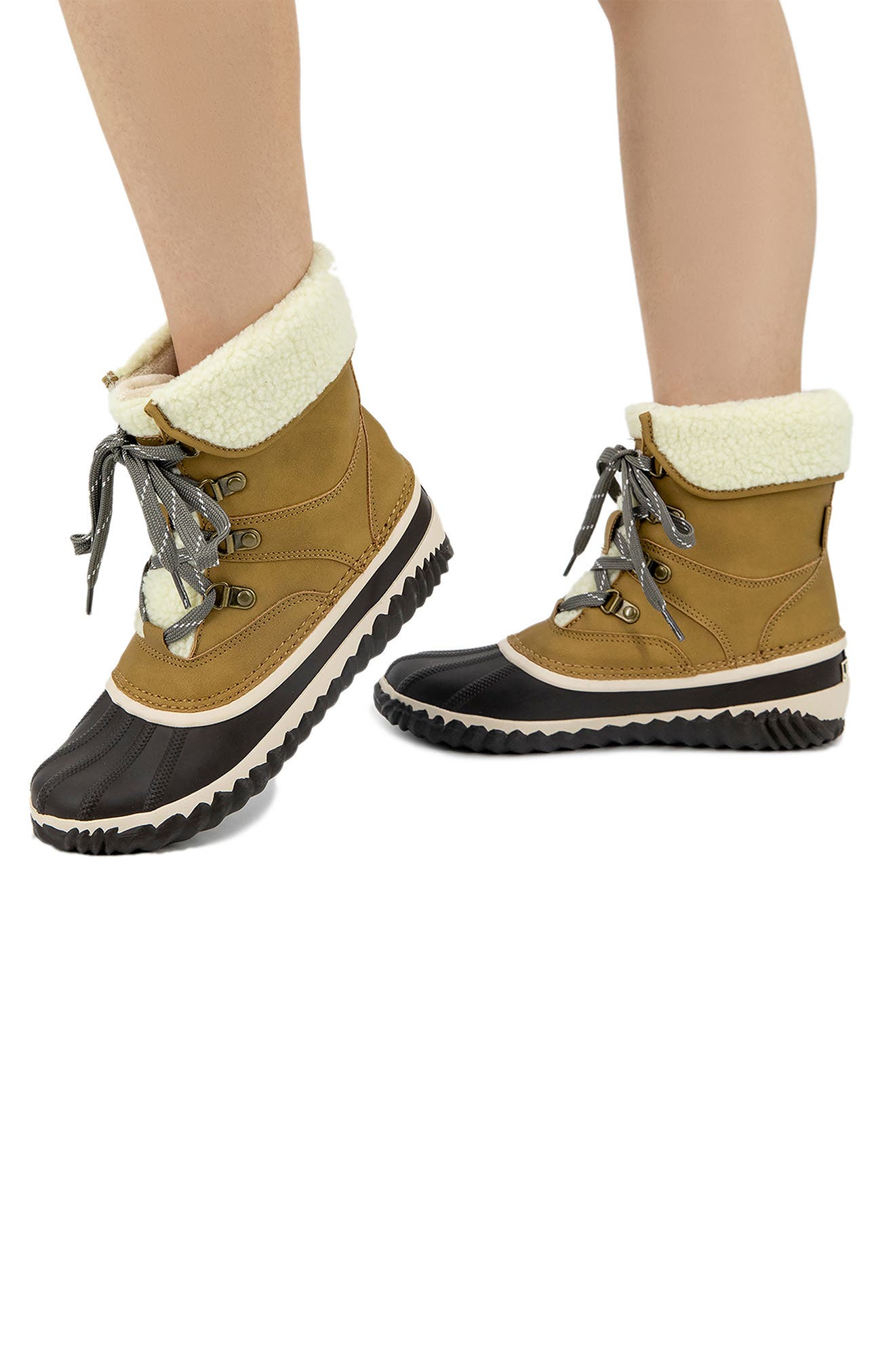 Jambu Lizzy Faux Shearling Lined Waterproof Duck Boot, Alternate, color, 