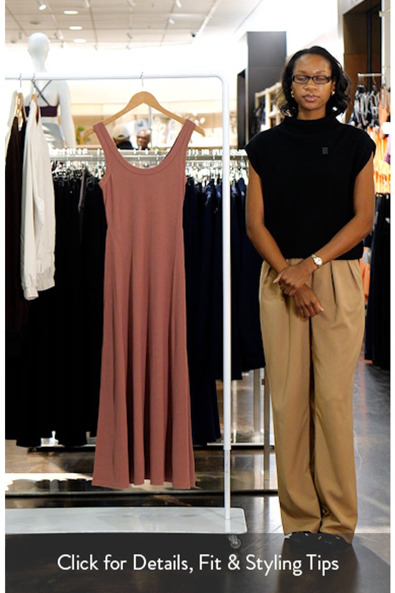 Lexi Rib Sleeveless Fit & Flare Midi Dress video