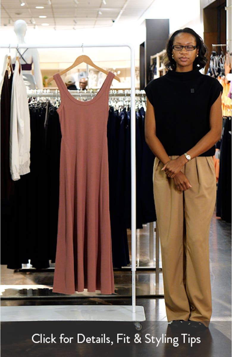 Lexi Rib Sleeveless Fit & Flare Midi Dress, sales video thumbnail