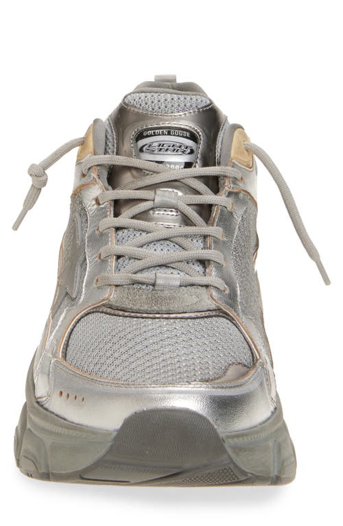 Golden Goose Lightstar Metalllic Leather & Mesh Sneaker