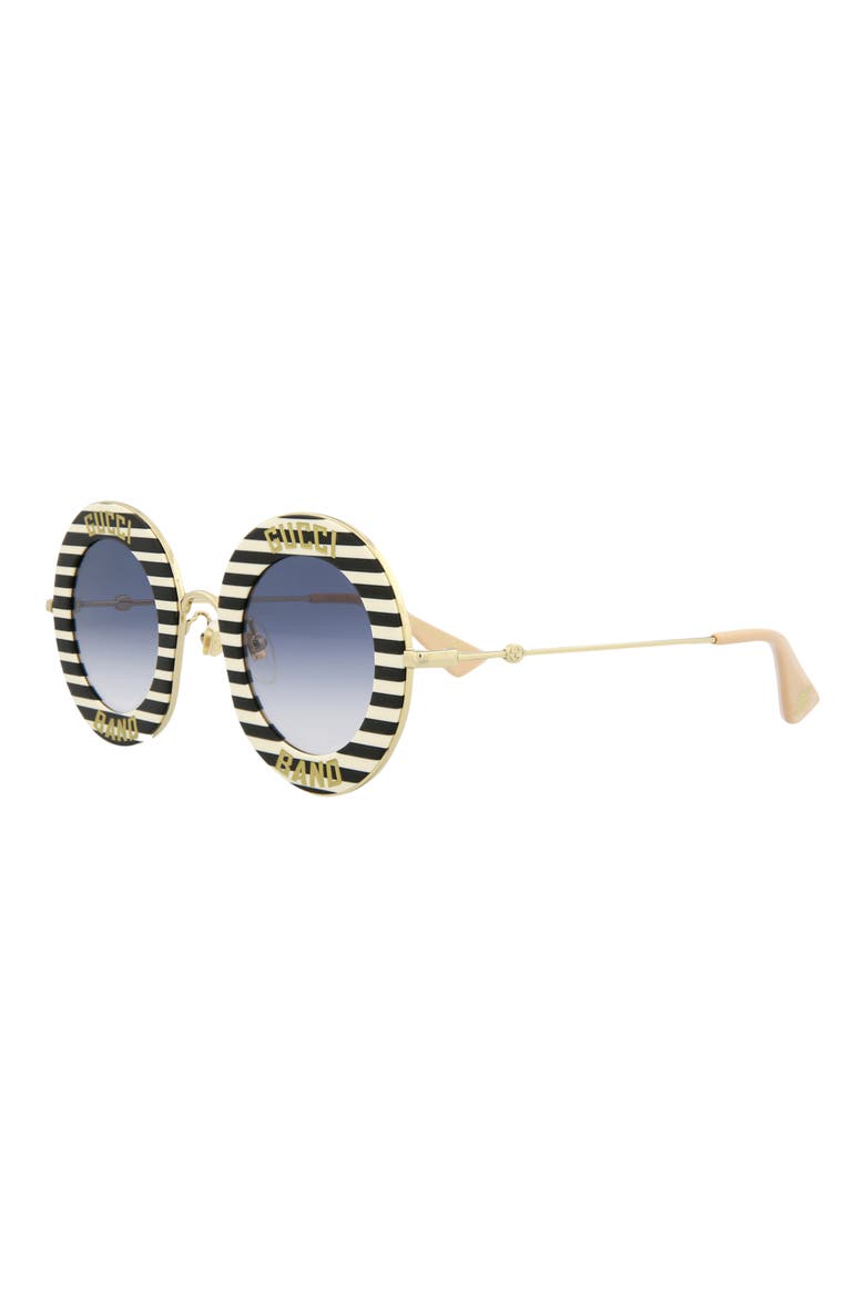 44mm Gradient Round Sunglasses, Alternate, color, BLACK GOLD BLUE