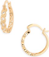 Sterling Forever Julietta Cubic Zirconia Hoop Earrings