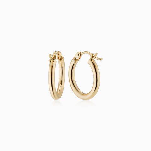 18K Yellow Gold Everything Mini Hoops