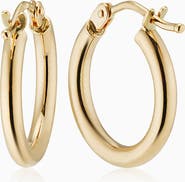 Oradina 18K Yellow Gold Everything Mini Hoops