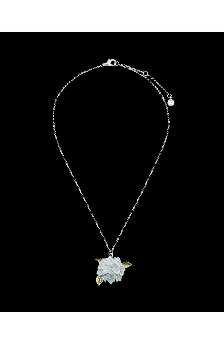 Fable England Hydrangea Necklace Silver, Alternate, color, Blue & Silver