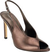 Calvin Klein Dorris Faux Leather Peep Toe Pump