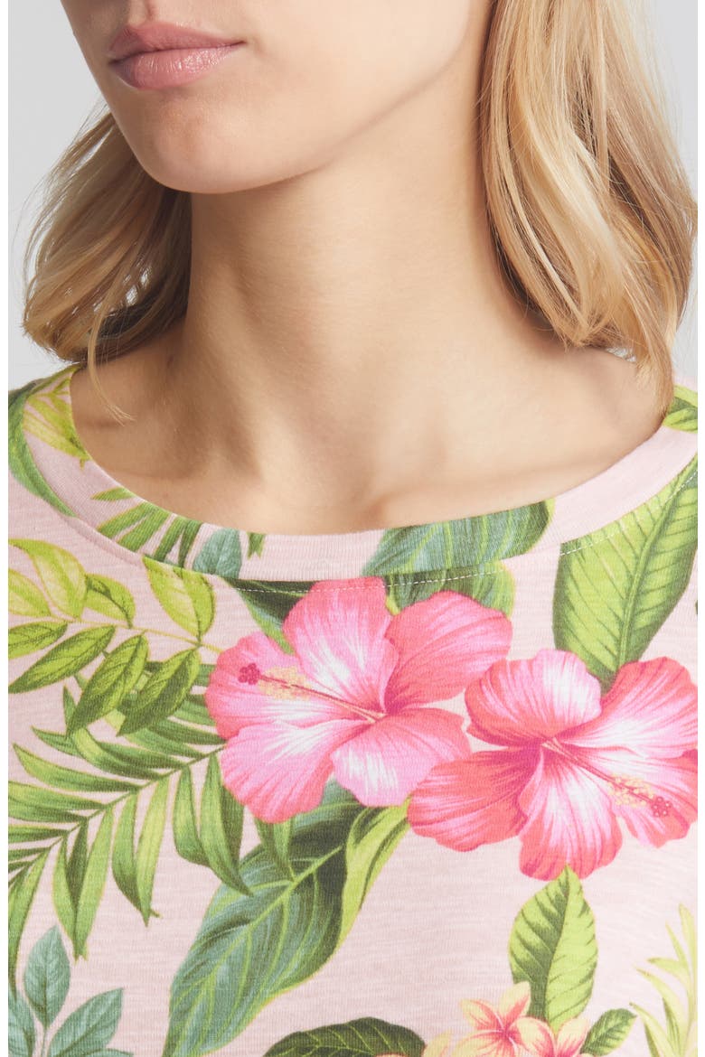 Ashby Isles Grand Villa Floral Cotton Top, Alternate, color, MALIBU PEACH