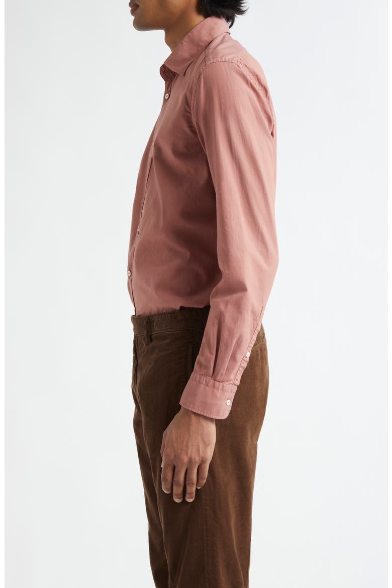 Classic Cotton Button-Up Shirt, Alternate, color, CORAL
