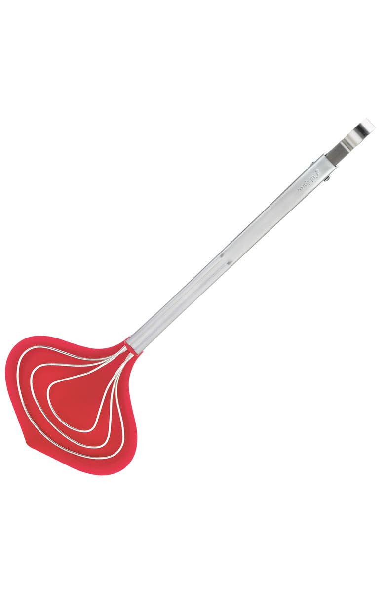 CUISIPRO 13 Inch Fish Tongs Stainless Steel Silicone Locking Long Seafood, Alternate, color, Red