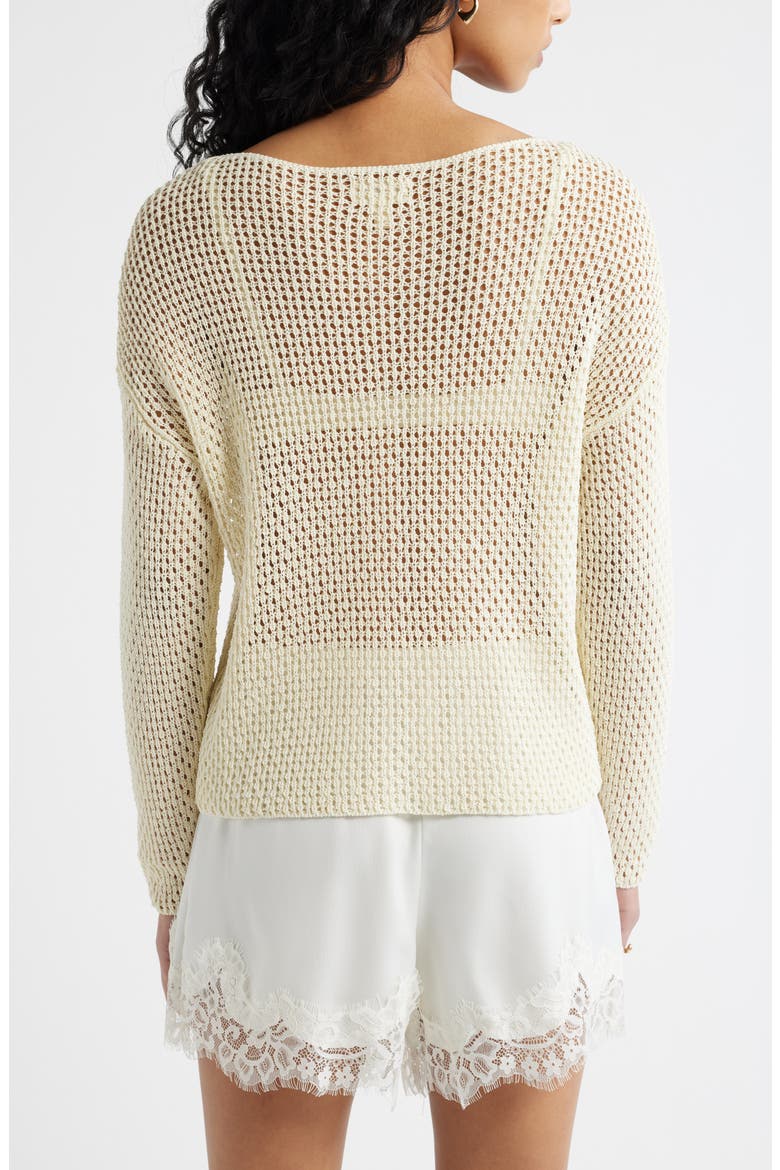 Open Stitch Sweater, Alternate, color, IVORY DOVE