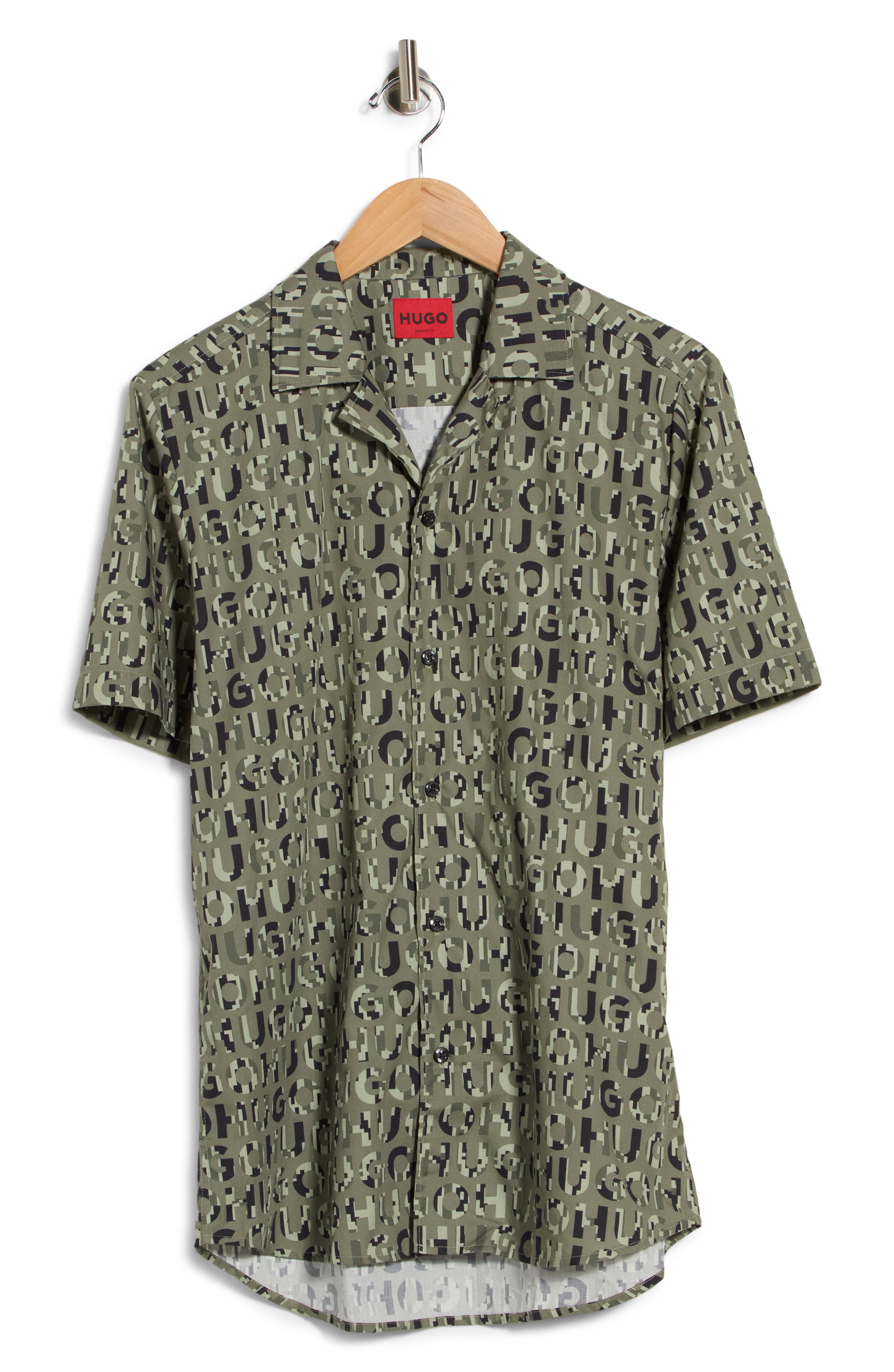 Ellino Logo Print Camp Shirt