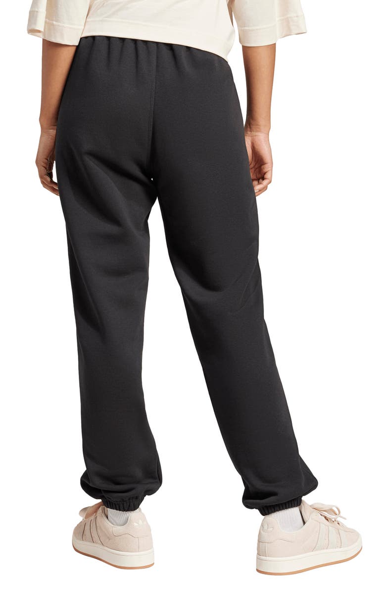 adidas Essentials Trefoil Lifestyle Fleece Sweatpants, Alternate, color, Black