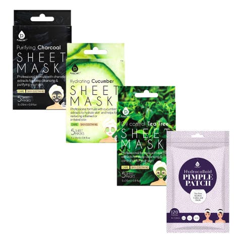 Acne Care & Hydration Essentials Bundle Hydrocolloid Pimple Patches & Multi-Mask Sheet Collection