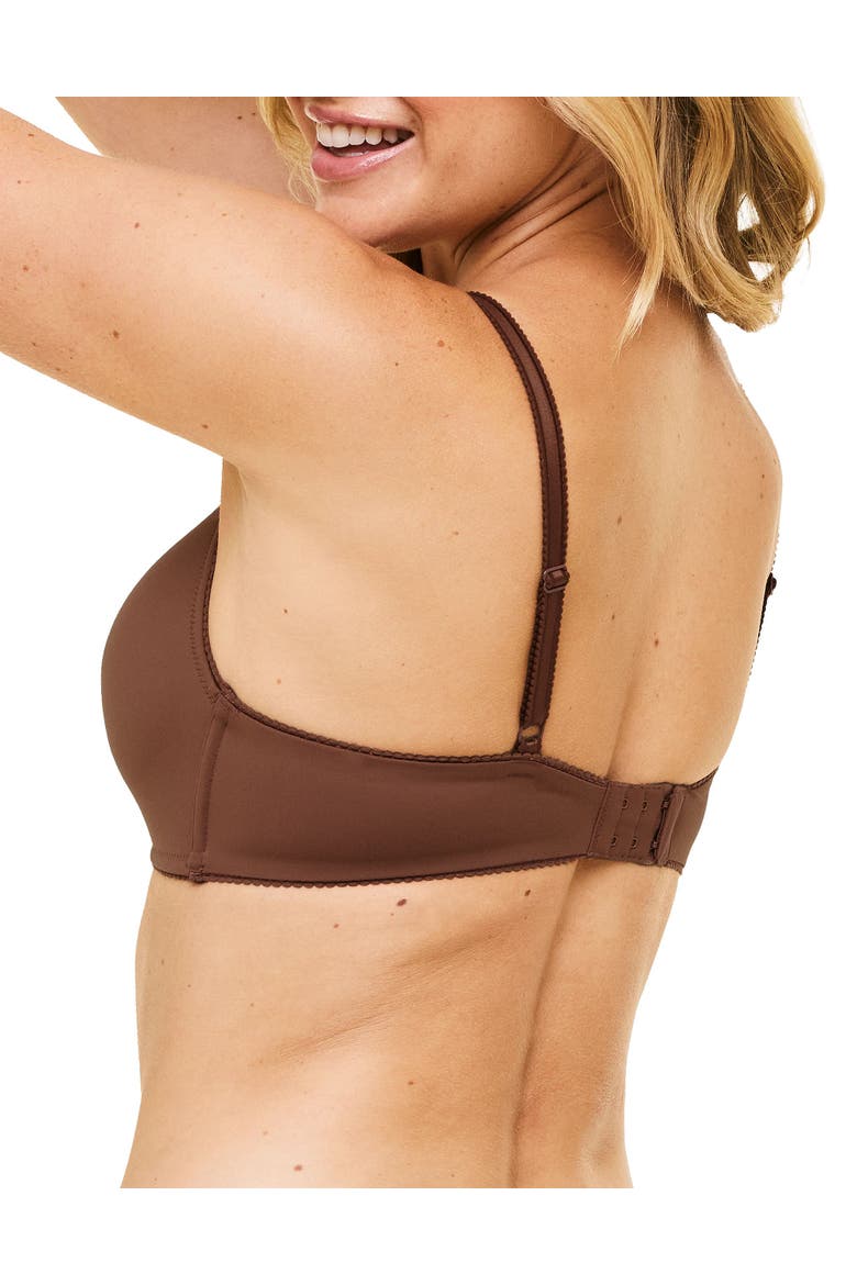 Jeannette Push Up Demi Bra, Alternate, color, Dark brown