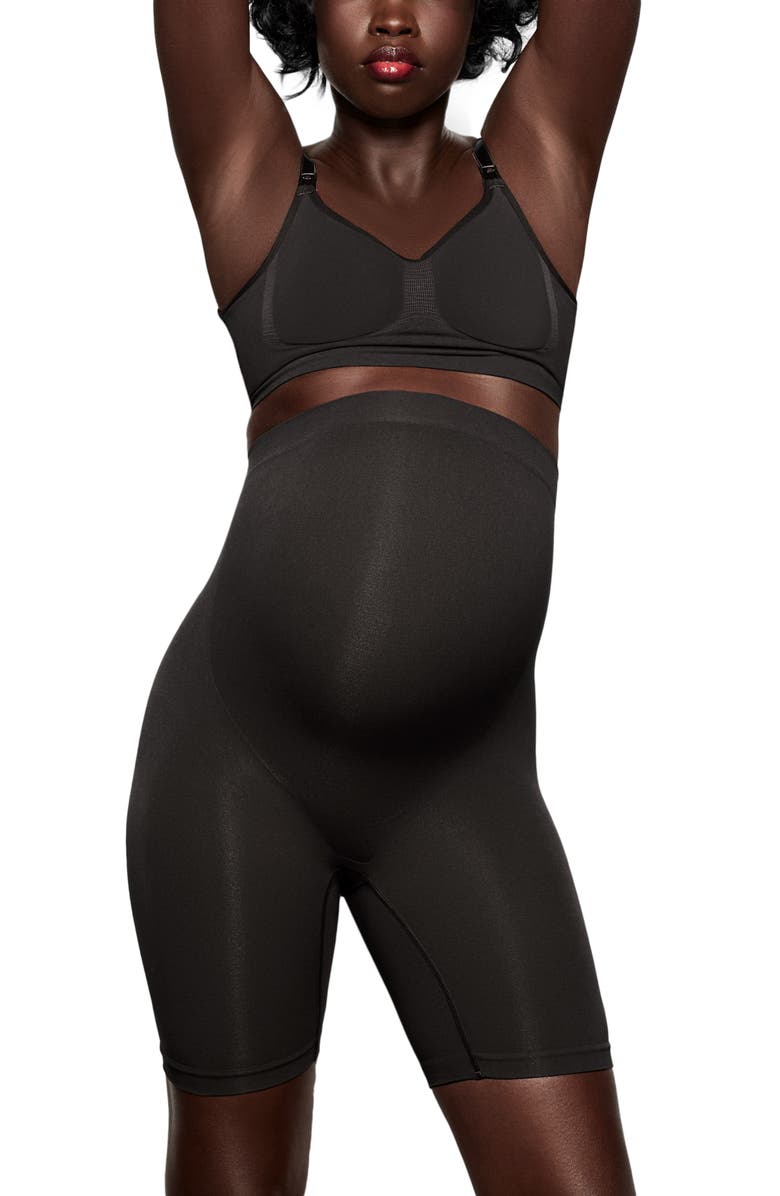 SKIMS Sculpting Mid Thigh Maternity Shorts, Main, color, 