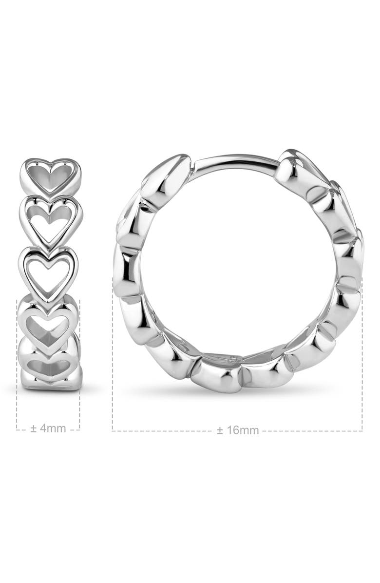 DEVATA Open Heart Hoop Earrings, Alternate, color, Silver